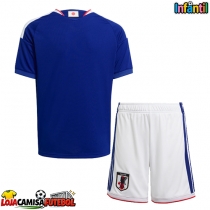 Camisa de Futebol Japão Equipamento Principal Infantil Mundo 2026 Manga Curta (+ Calças curtas)